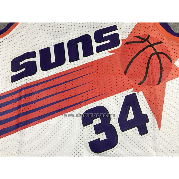 Camiseta Phoenix Suns Charles Barkley NO 34 Mitchell & Ness 1992-93 Blanco